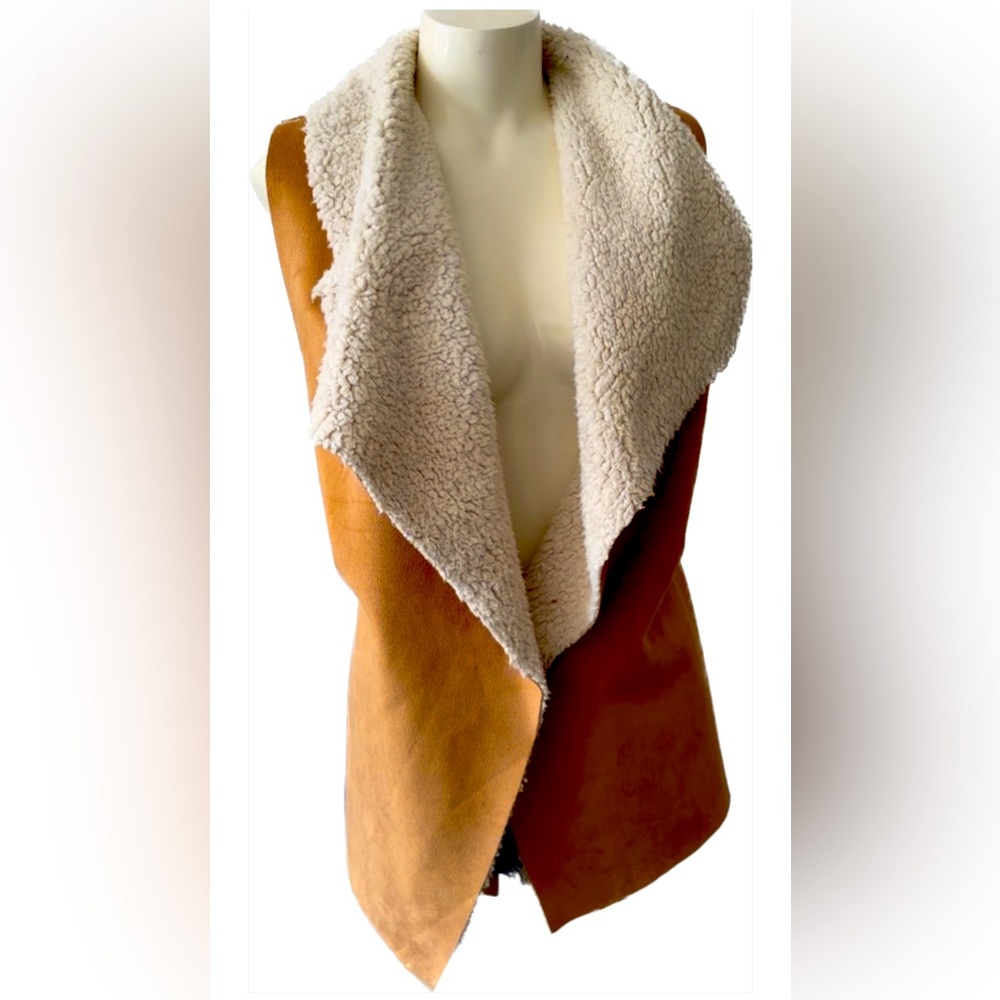Faux Suede /Sherpa Vest Absolutely Famous